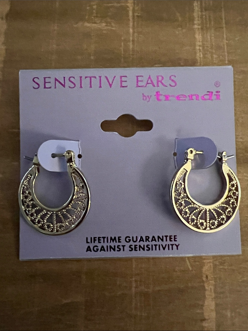 3/$18 Gold Filigree Hoop Earrings for Sensitive Ears Lot 644